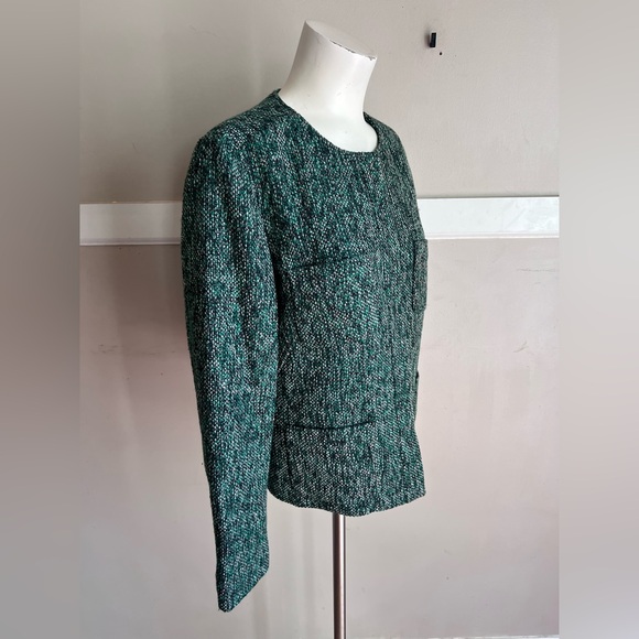 Kasper Women's Emerald Tweed Blazer - Picture 2 of 4